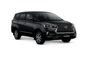 Toyota Innova Reborn hitam untuk layanan sewa mobil Tangerang dengan driver profesional dari Menara Rent Car