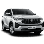 Toyota Innova Zenix type G putih tampak depan untuk layanan sewa mobil Tangerang dengan driver profesional