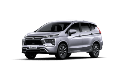 Mitsubishi Xpander putih untuk layanan sewa mobil Bandung dengan driver profesional dari Twins Rent Car